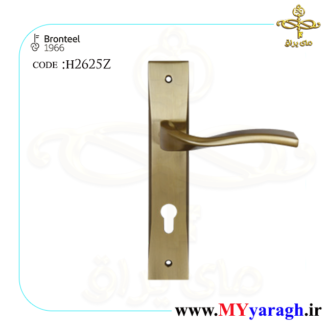 دستگیره درب چوبی دستگیره H2625 برنز استیل